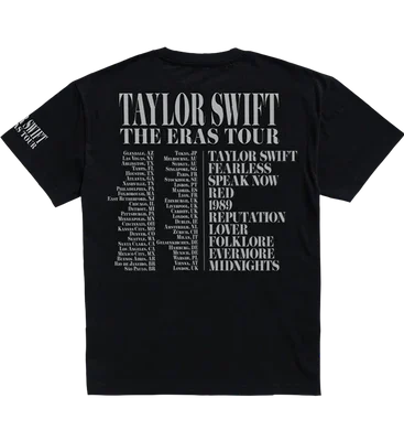 Taylor Swift The Eras Tour Black T-Shirt