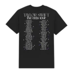 Taylor Swift The Eras Tour Live Photo Stars Black T-Shirt