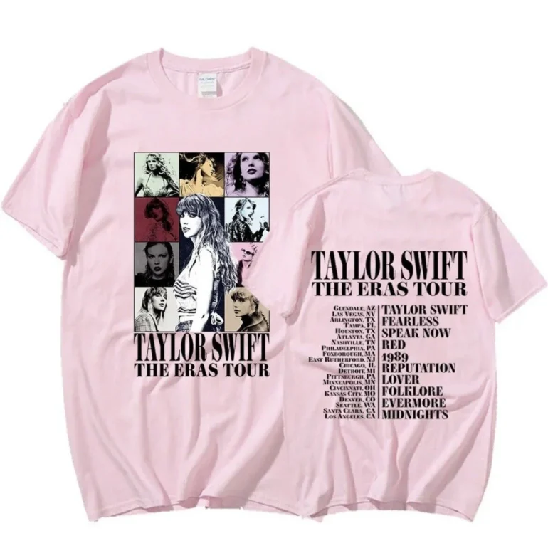 Taylor Swift The Eras Tour Pink T-shirt